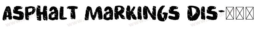 Asphalt Markings Dis字体转换